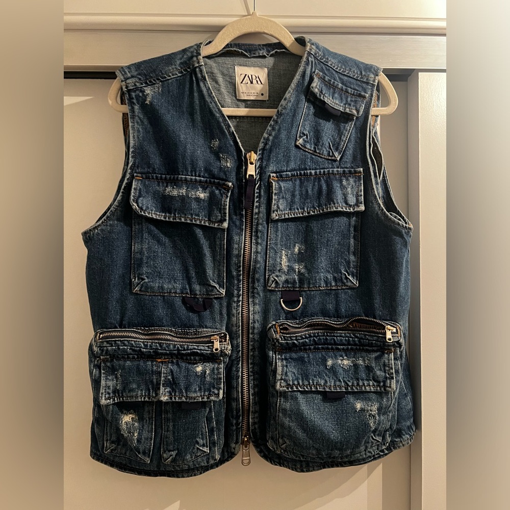Zara Blue Denim Vest